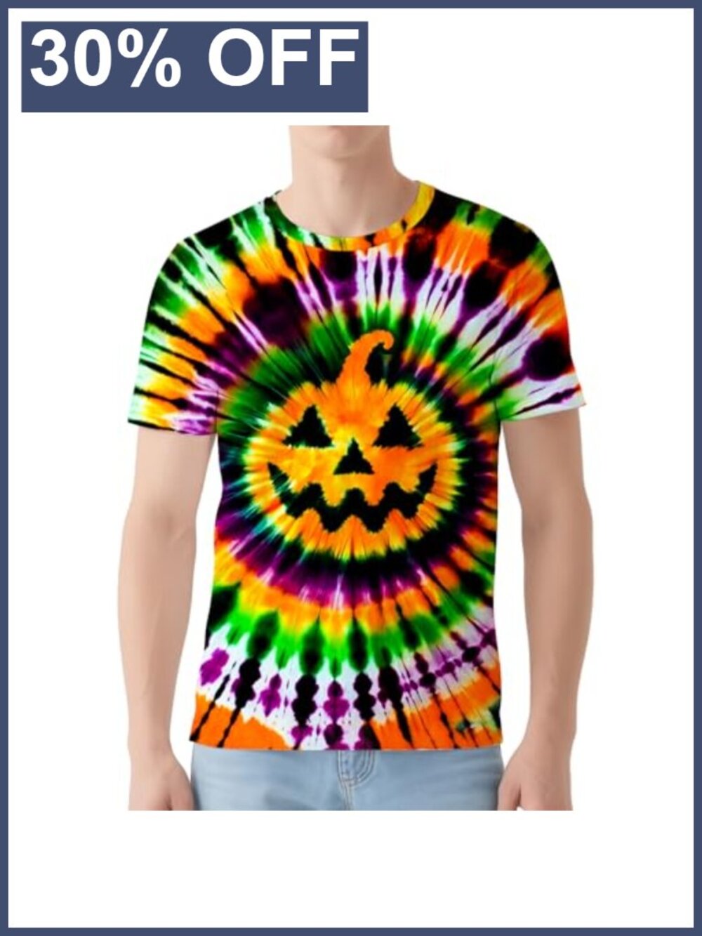 Men's Tie Dye Short Sleeve Crew Neck T-Shirt Polyester
